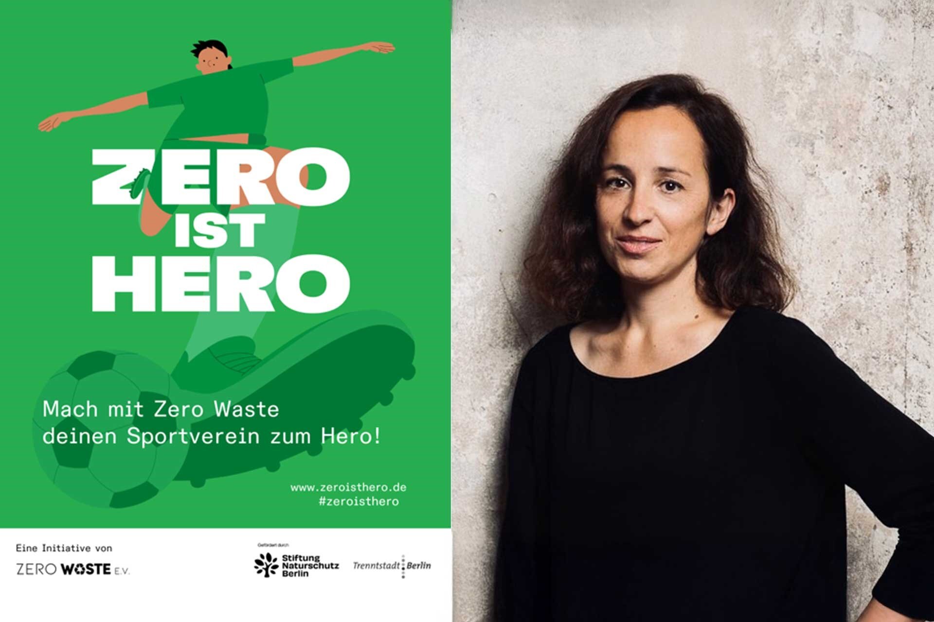 Zero ist Hero-Plakat und das Portrait von Nina Schleidt